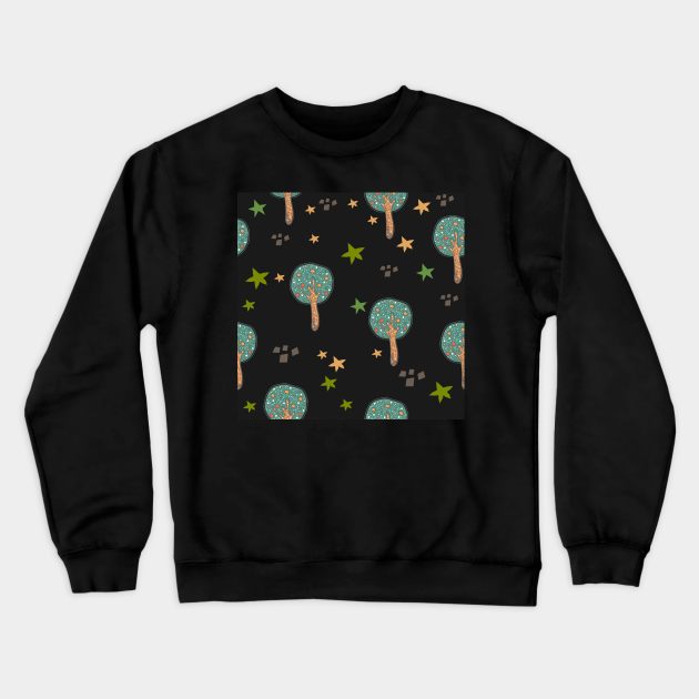 Tree Pattern Crewneck Sweatshirt by Creative Meadows